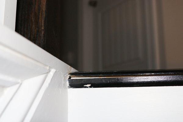 Look how horrible they installed this trim! They refuse to come back and fix this gap.