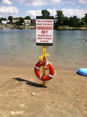 No lifeguards, very safe though