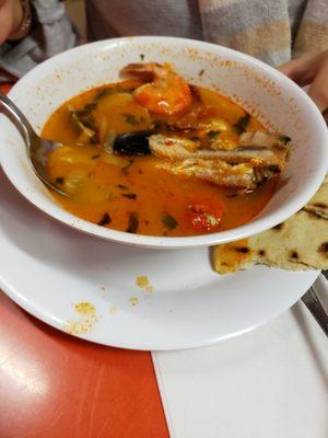 The seafood soup