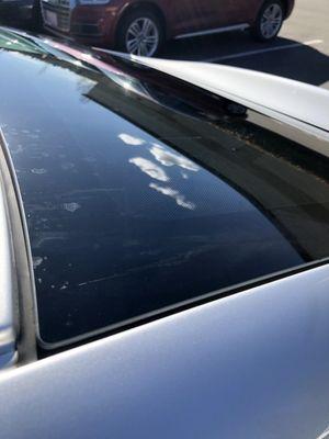 Film and streaks on rear window