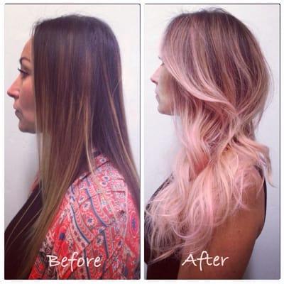 Pastel pink Ombre .... From Drab to Fab!!!