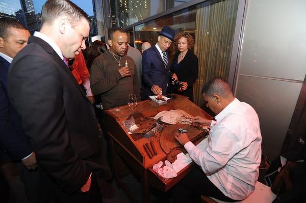 At the Grand Opening, hand rolled cigars became a delightful feature.