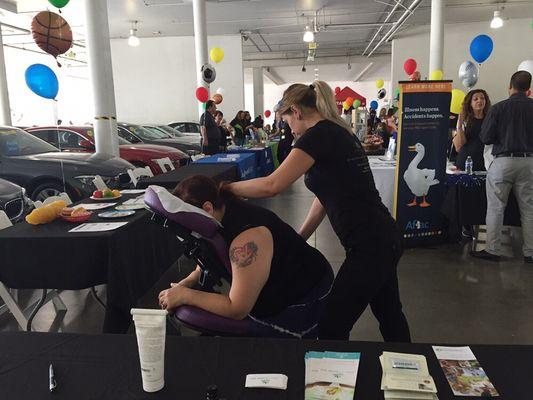 Zhen Mobile Spa chair massage at an employee health fair!