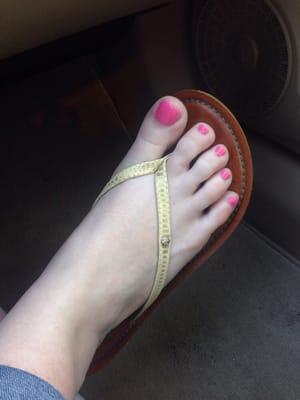 Hot pink pedi!