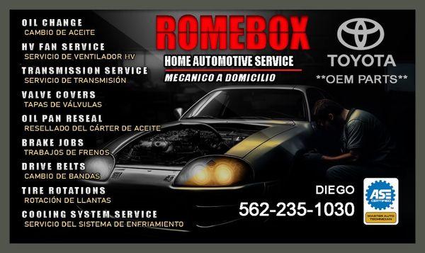 Romebox mobile mechanic service