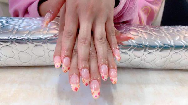 Powder gel, extension with design