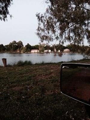 Driving to work through my community gazing at the river San Joaquin