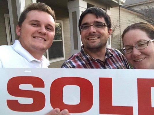 We closed on our home and Dennis knew it was important for me to take a pic with our sold sign.