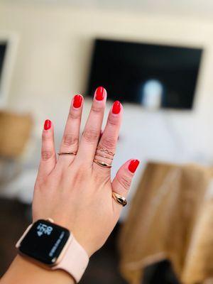 Red Gel Manicure at its finest!