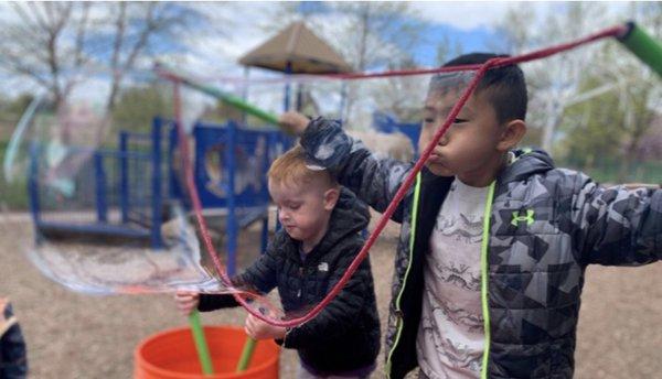 Exploring bubbles.