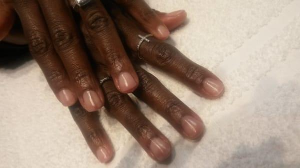 Acrylic overlay before polish very natural