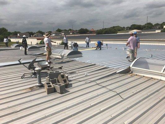 Metal Roof on a large commercial building