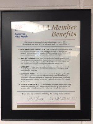 Auto World Tire & Auto is AAA approved, so you know your vehicle is in capable hands!