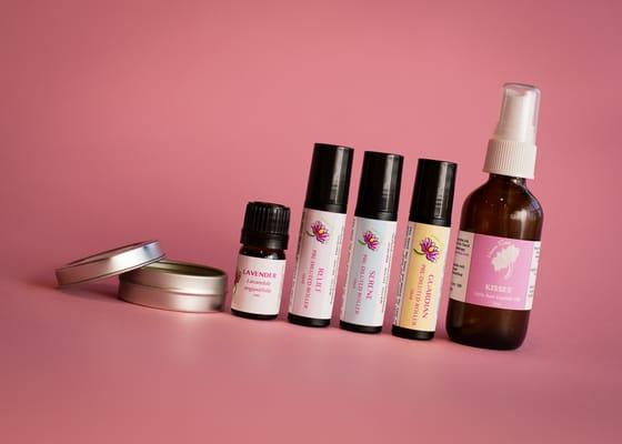 Mommy Starter Kit -  Includes Restore Healing Balm, Lavender Essential Oil, Relief roller, Serene roller, Guardian roller, Kisses Spray