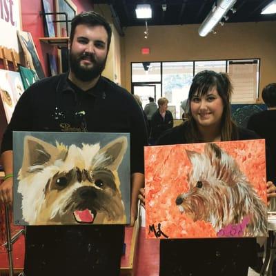 Painting our dog was so much fun!