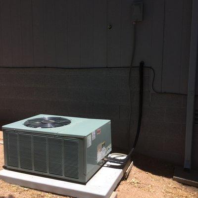 A solid exterior Heat Pump Installation