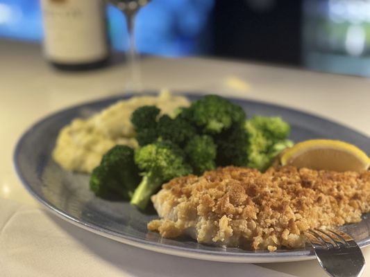 New England baked haddock