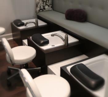 Our ultra chic pedicure lounge.