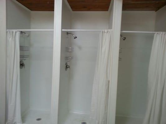 New shower stalls frp Rivernook Campgrounds Kernville,  Ca.