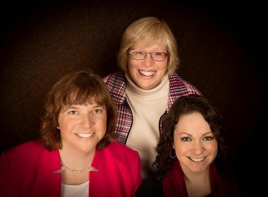 Elder law attorneys Janet L. Smith (top), Rebecca King (left) and Katie Bernstein (right)