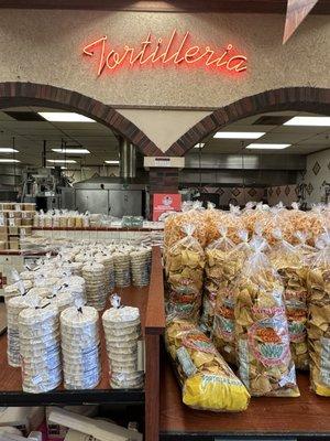 They had a real tortilleria cranking out hundred of bags a day!