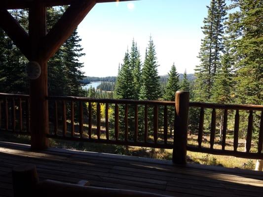 View from inside visitor center