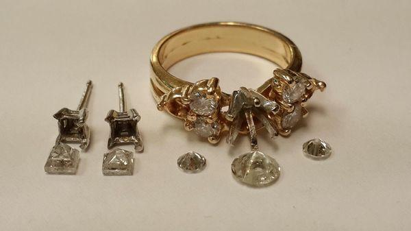 Very sentimental gold and diamonds from her diseased mothers engagement ring