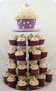 Purple birthday tower