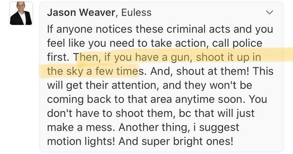 On of their realtors thinks it's a good idea to shoot your gun in the air. They don't seem to employ the brightest people here.