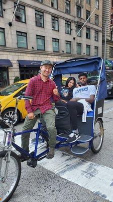 Our driver Azam with basketball star Paul George.