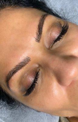 Gorgeous Microblading and full set of lash extensions