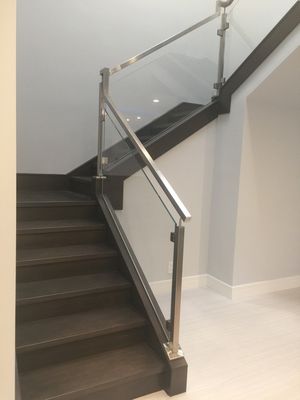 Glass and metal railings