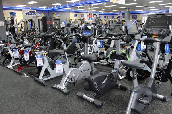 We have plenty of exercise bikes, upright bikes,  and indoor cycles.