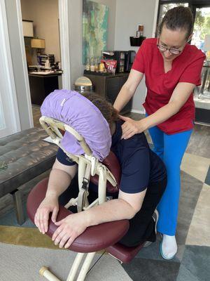 Chair massage in your office or at your event