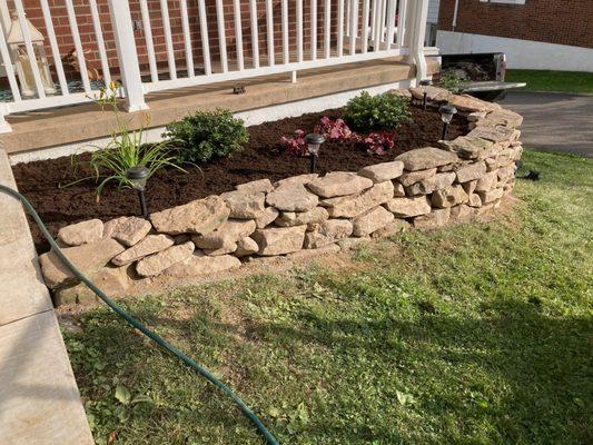 Stone wall install