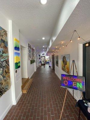 Hallway entrance to the studio