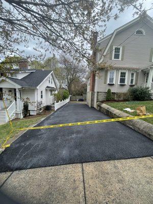 New asphalt driveway