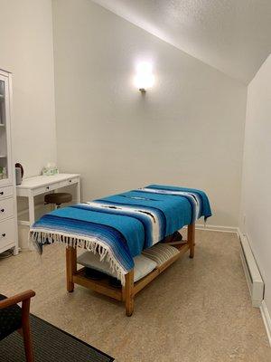 One of two treatment rooms in Flow Therapies