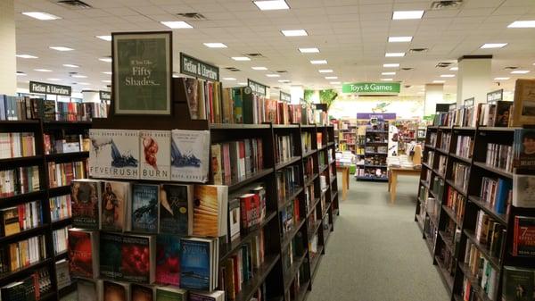 Aisles and aisles of books at Barnes & Noble