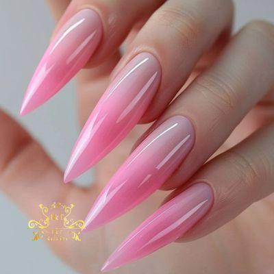 pink ombre nails