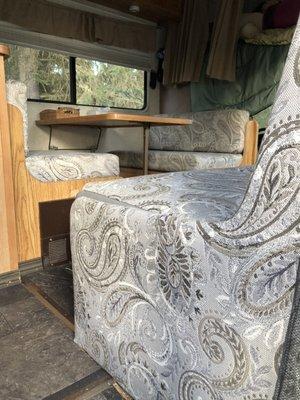 Reupholstered a motor home