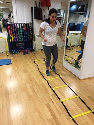 Agility ladder exercise