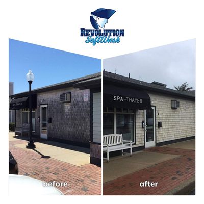 Check out this before & after pic of a commercial property we serviced in Narragansett, RI.