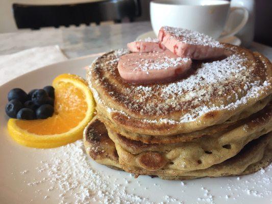 Pancakes with strawberry butter...some of the best pancakes