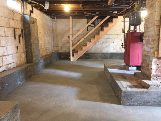 New basement floor