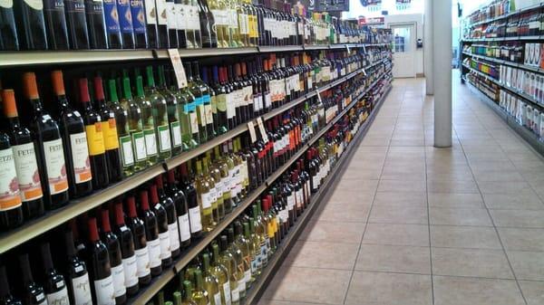 Well stocked selection of alcohol