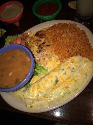 Chicken and spinach enchiladas.. delicious