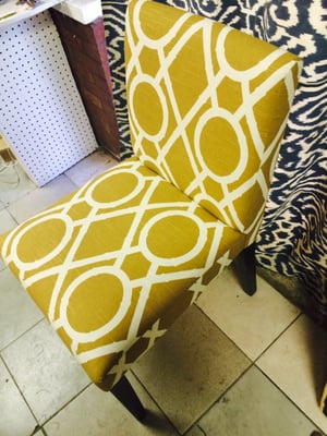 Reupholstered chair...quality work!