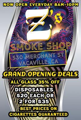 New deals for the grand opening  Now Open 8am-10pm