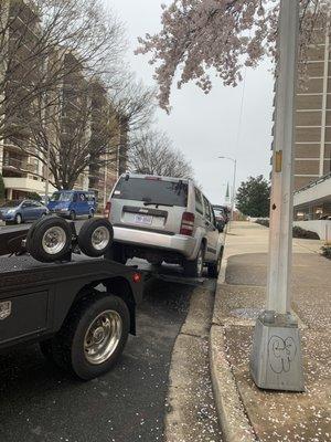 Electric problems on its way to a shop